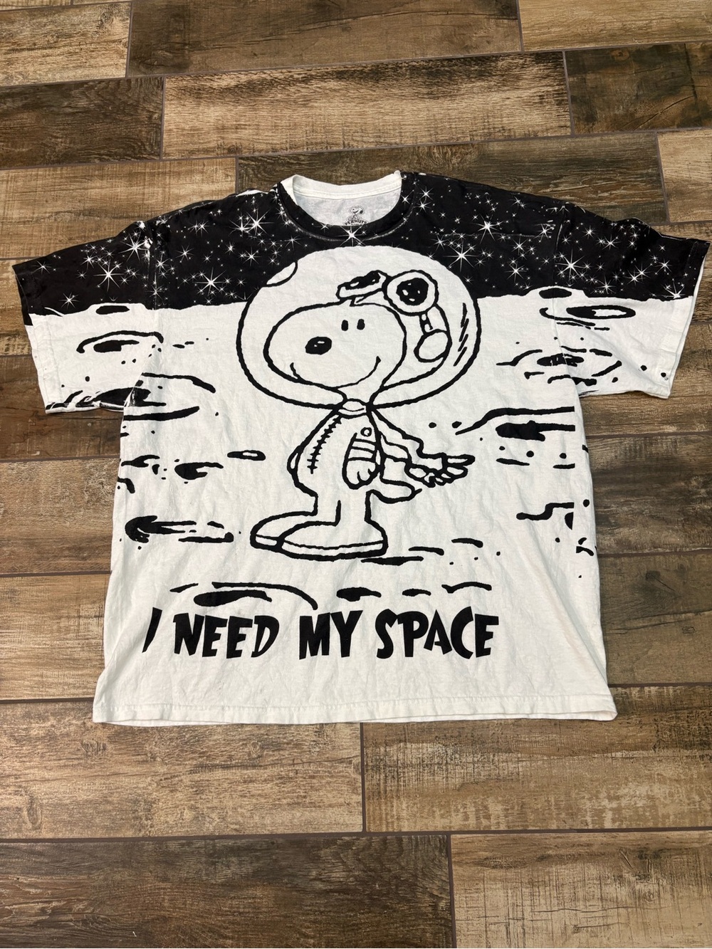 Peanuts Black & White Snoopy 'I Need My Space' Graphic Tee